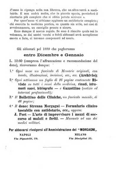 Il morgagni giornale indirizzato al progresso della medicina. Parte 2., Riviste