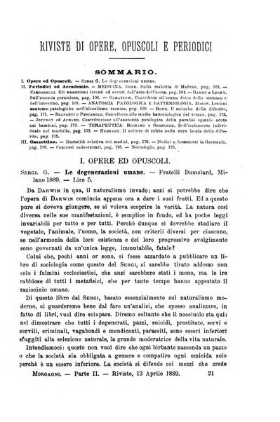 Il morgagni giornale indirizzato al progresso della medicina. Parte 2., Riviste