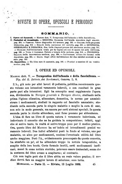 Il morgagni giornale indirizzato al progresso della medicina. Parte 2., Riviste