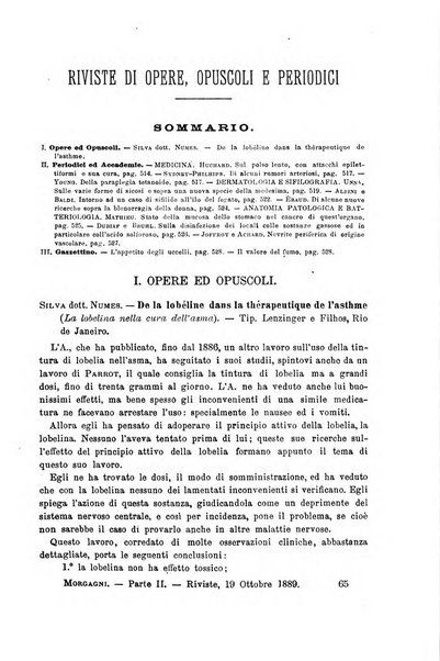 Il morgagni giornale indirizzato al progresso della medicina. Parte 2., Riviste