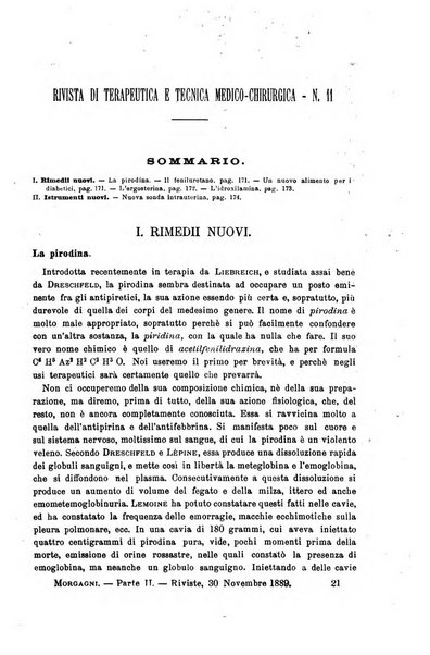 Il morgagni giornale indirizzato al progresso della medicina. Parte 2., Riviste