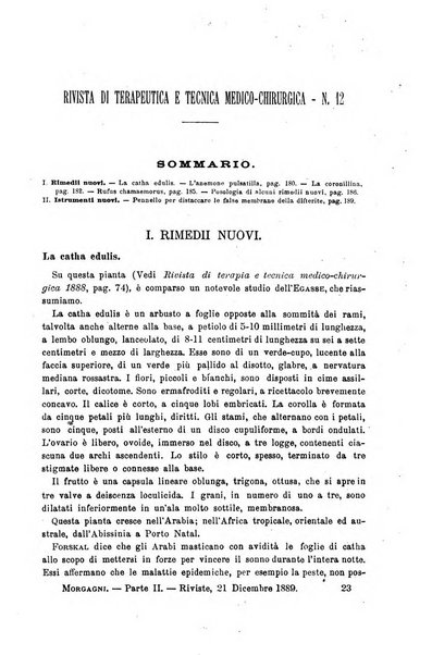 Il morgagni giornale indirizzato al progresso della medicina. Parte 2., Riviste