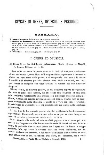 Il morgagni giornale indirizzato al progresso della medicina. Parte 2., Riviste