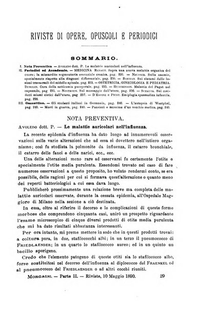 Il morgagni giornale indirizzato al progresso della medicina. Parte 2., Riviste