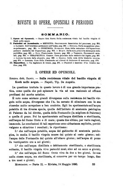 Il morgagni giornale indirizzato al progresso della medicina. Parte 2., Riviste