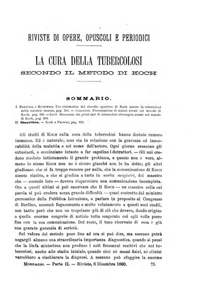 Il morgagni giornale indirizzato al progresso della medicina. Parte 2., Riviste