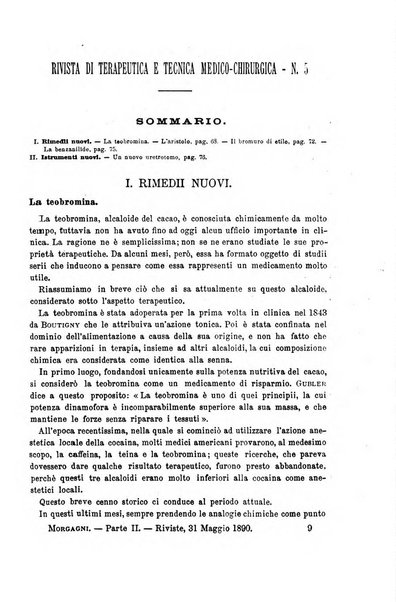 Il morgagni giornale indirizzato al progresso della medicina. Parte 2., Riviste