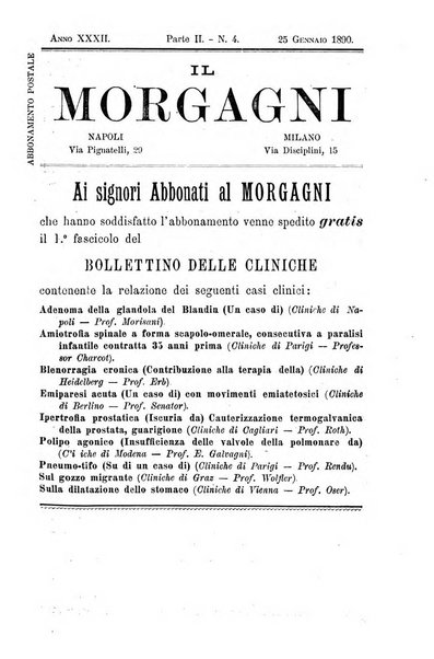 Il morgagni giornale indirizzato al progresso della medicina. Parte 2., Riviste