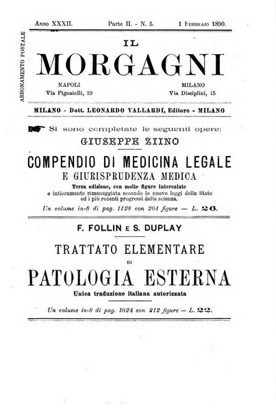 Il morgagni giornale indirizzato al progresso della medicina. Parte 2., Riviste