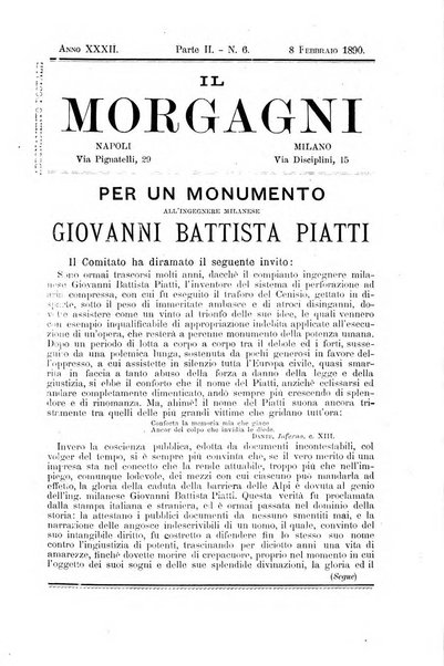 Il morgagni giornale indirizzato al progresso della medicina. Parte 2., Riviste