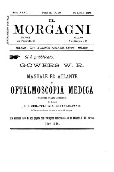 Il morgagni giornale indirizzato al progresso della medicina. Parte 2., Riviste