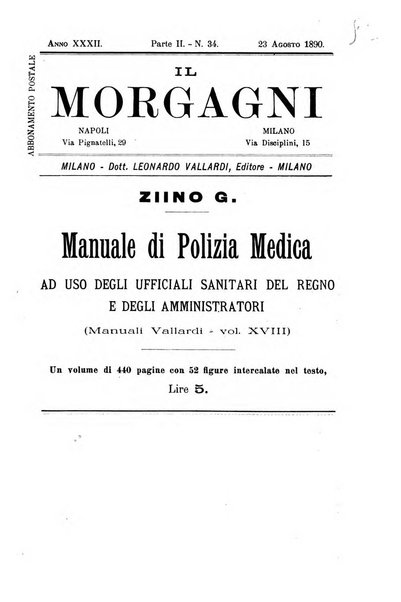 Il morgagni giornale indirizzato al progresso della medicina. Parte 2., Riviste