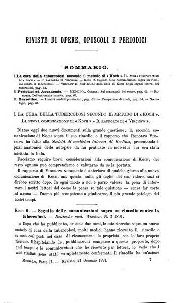 Il morgagni giornale indirizzato al progresso della medicina. Parte 2., Riviste