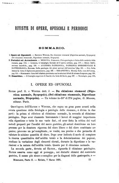 Il morgagni giornale indirizzato al progresso della medicina. Parte 2., Riviste