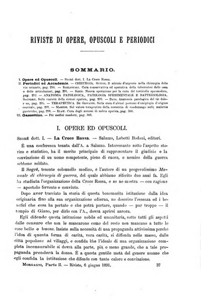 Il morgagni giornale indirizzato al progresso della medicina. Parte 2., Riviste