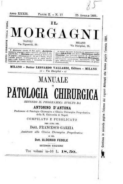 Il morgagni giornale indirizzato al progresso della medicina. Parte 2., Riviste