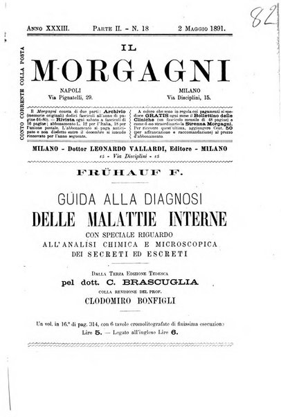 Il morgagni giornale indirizzato al progresso della medicina. Parte 2., Riviste