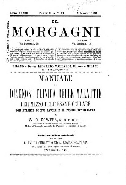 Il morgagni giornale indirizzato al progresso della medicina. Parte 2., Riviste