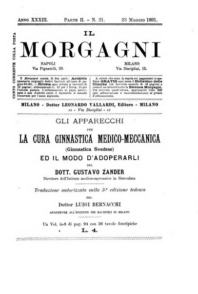 Il morgagni giornale indirizzato al progresso della medicina. Parte 2., Riviste