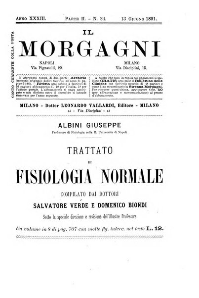 Il morgagni giornale indirizzato al progresso della medicina. Parte 2., Riviste