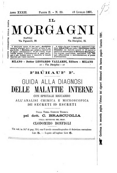 Il morgagni giornale indirizzato al progresso della medicina. Parte 2., Riviste