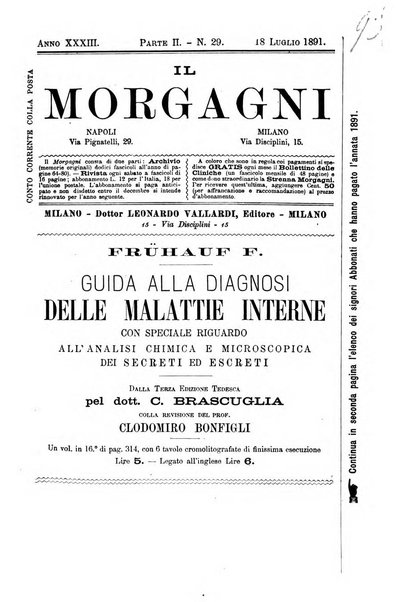 Il morgagni giornale indirizzato al progresso della medicina. Parte 2., Riviste