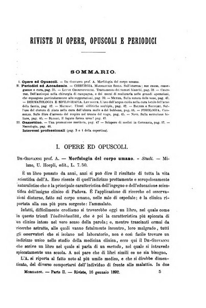 Il morgagni giornale indirizzato al progresso della medicina. Parte 2., Riviste