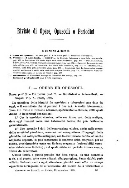 Il morgagni giornale indirizzato al progresso della medicina. Parte 2., Riviste