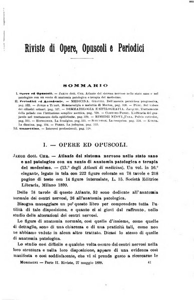 Il morgagni giornale indirizzato al progresso della medicina. Parte 2., Riviste