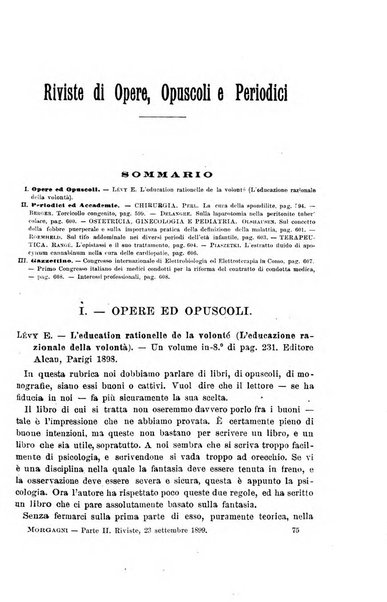 Il morgagni giornale indirizzato al progresso della medicina. Parte 2., Riviste