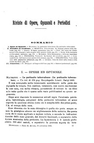 Il morgagni giornale indirizzato al progresso della medicina. Parte 2., Riviste