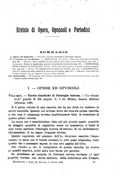 Il morgagni giornale indirizzato al progresso della medicina. Parte 2., Riviste