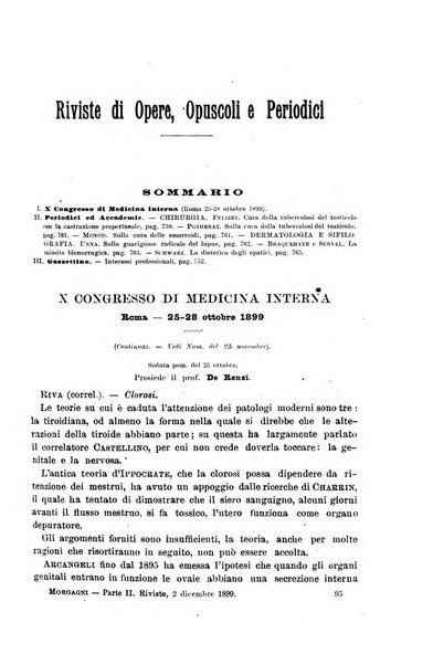 Il morgagni giornale indirizzato al progresso della medicina. Parte 2., Riviste