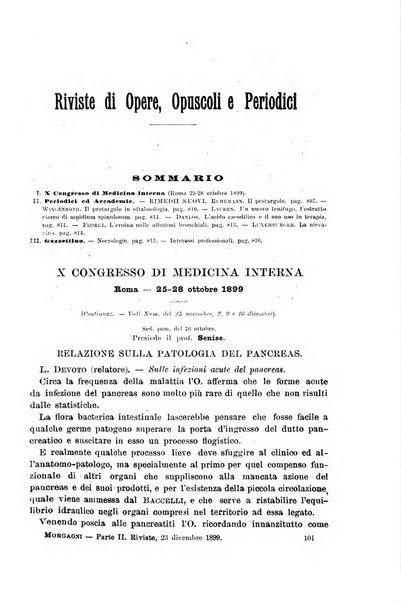 Il morgagni giornale indirizzato al progresso della medicina. Parte 2., Riviste