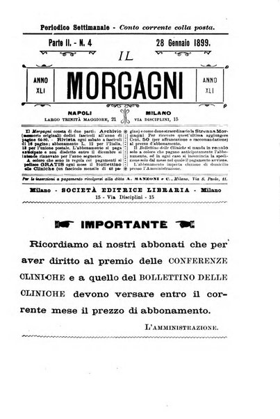 Il morgagni giornale indirizzato al progresso della medicina. Parte 2., Riviste