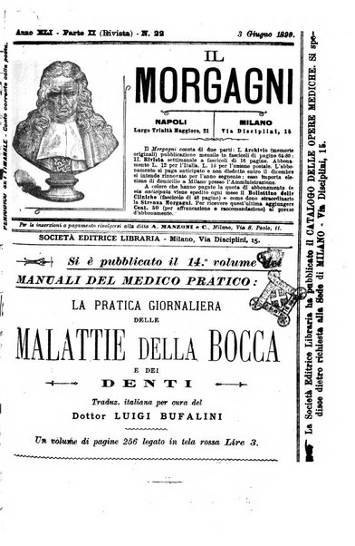 Il morgagni giornale indirizzato al progresso della medicina. Parte 2., Riviste