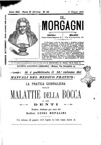 Il morgagni giornale indirizzato al progresso della medicina. Parte 2., Riviste