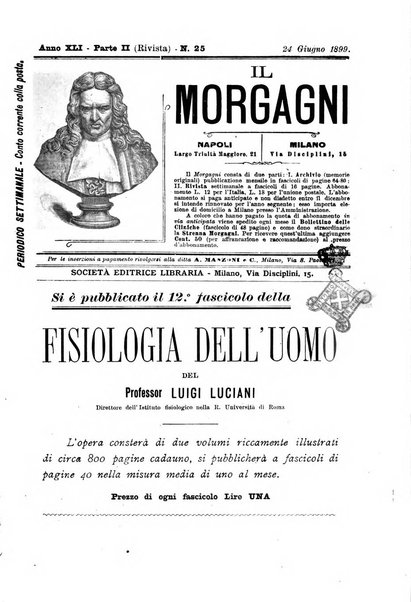 Il morgagni giornale indirizzato al progresso della medicina. Parte 2., Riviste