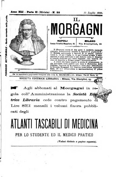 Il morgagni giornale indirizzato al progresso della medicina. Parte 2., Riviste