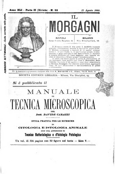 Il morgagni giornale indirizzato al progresso della medicina. Parte 2., Riviste