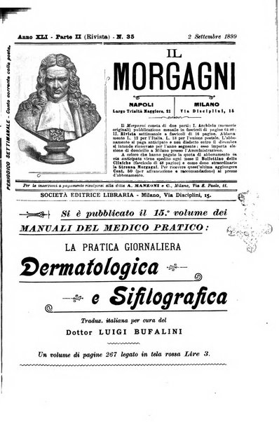 Il morgagni giornale indirizzato al progresso della medicina. Parte 2., Riviste