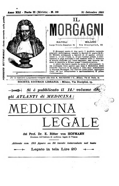 Il morgagni giornale indirizzato al progresso della medicina. Parte 2., Riviste