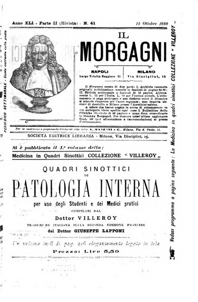 Il morgagni giornale indirizzato al progresso della medicina. Parte 2., Riviste