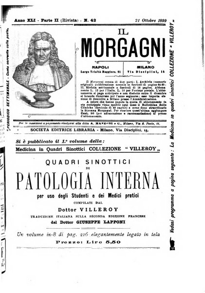 Il morgagni giornale indirizzato al progresso della medicina. Parte 2., Riviste