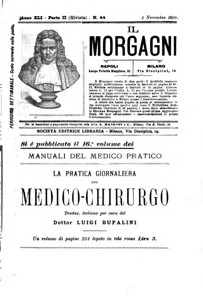 Il morgagni giornale indirizzato al progresso della medicina. Parte 2., Riviste