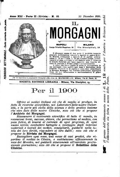 Il morgagni giornale indirizzato al progresso della medicina. Parte 2., Riviste