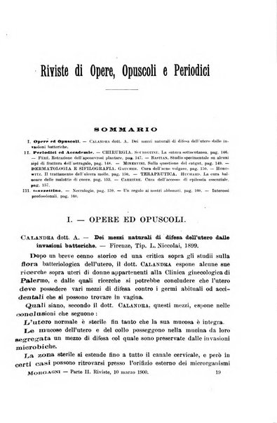 Il morgagni giornale indirizzato al progresso della medicina. Parte 2., Riviste