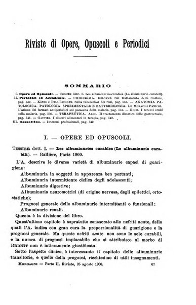 Il morgagni giornale indirizzato al progresso della medicina. Parte 2., Riviste