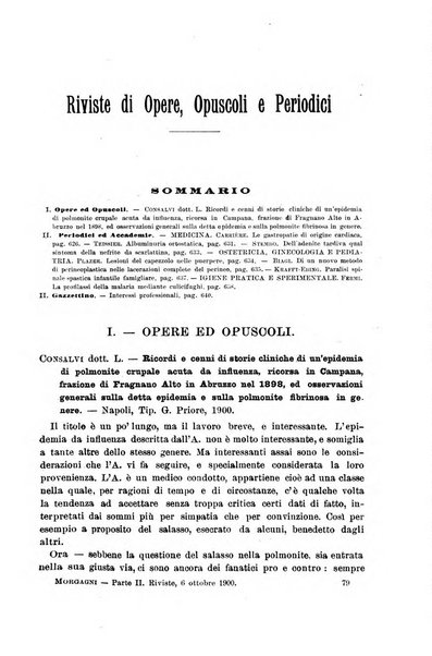 Il morgagni giornale indirizzato al progresso della medicina. Parte 2., Riviste