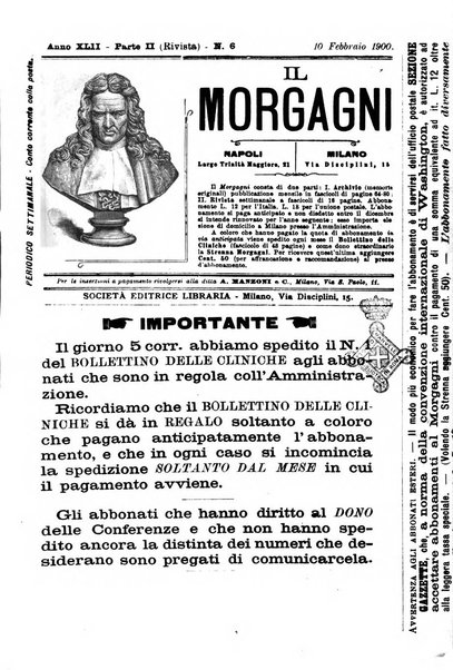 Il morgagni giornale indirizzato al progresso della medicina. Parte 2., Riviste